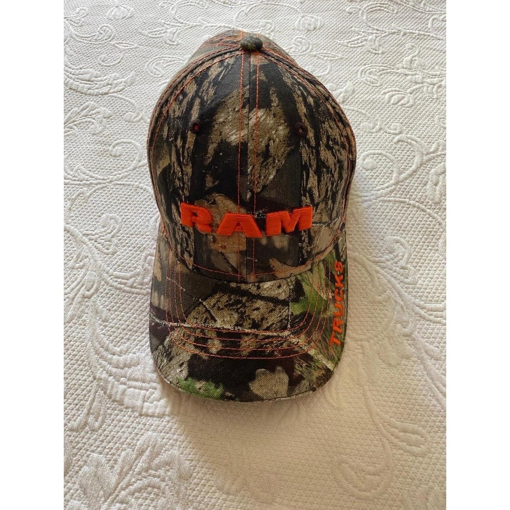 Ram Camo Hunting Embroidered Strap Back Hat